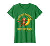 Mademark Chasing Bananas Not Dreams Funny Monkey Design T-Shirt - Women - Kelly Green