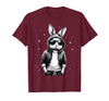 Bunny Face with Sunglasses Rabbit for Boys Men Kids T-Shirt in Burgundy