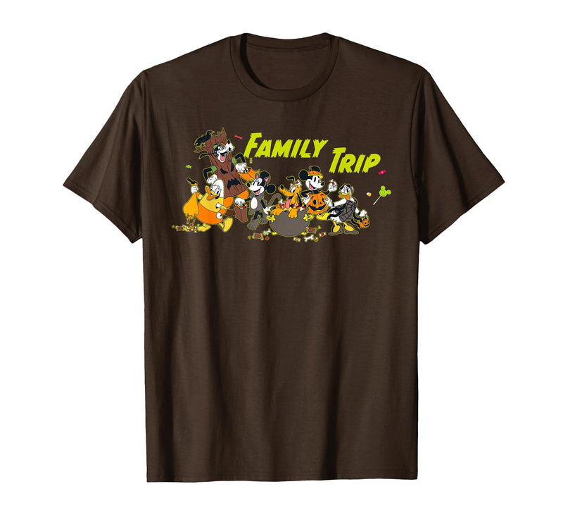Disney Family Trip Halloween Costume Mickey & Friends T-Shirt - Brown