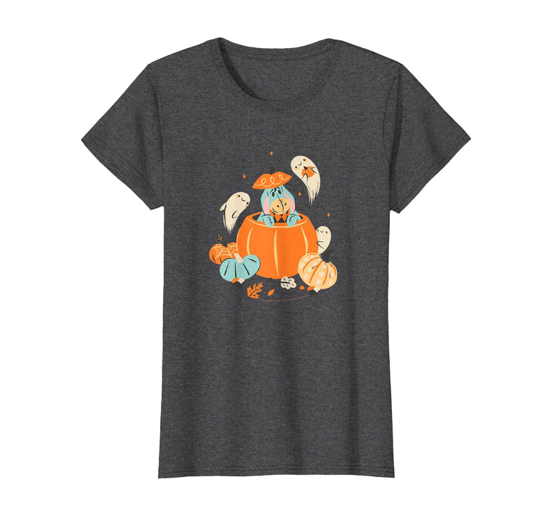Disney Winnie The Pooh Halloween Cute Eeyore Pumpkin Patch T-Shirt - Dark Heather Grey