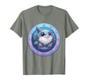 Mademark Great White Shark Tangled in Anchor Chain Art T-Shirt - Olive Heather