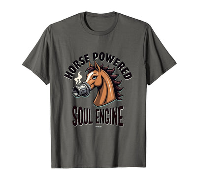 Mademark Horse Powered Soul Engine Equestrian Design T-Shirt - Men
