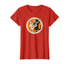 The Persnickety Owl Vintage Halloween Ephemera The Black Cat Magazine Halloween Cat Rabbit and Banjo T-Shirt - Red