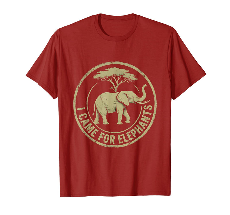 Mademark I Came For Elephants Safari Women Design T-Shirt - Men - Cranberry Red