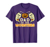 Mens Halloween Shirts For Dad Daddy Papa Men Halloween Dad of Monsters Funny Family Costume Papa Daddy T-Shirt - Purple