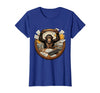 Mademark Monkey Office Chaos Funny Adult Humor Graphic T-Shirt - Women - Royal Blue