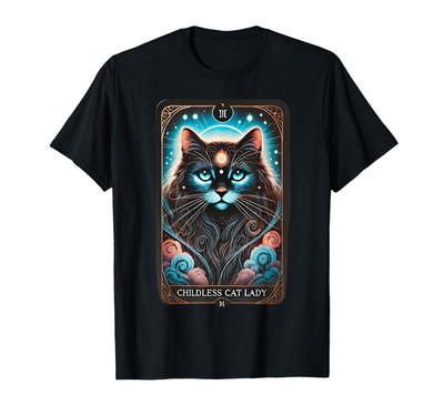 Childless Cat Lady Tarot Card Funny Tee Childless Cat Lady Tarot Card T-Shirt