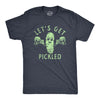 Funny for Men Food Joke for Guys with Funny Sayings Sarcastic T-Shirt in Heather Navy - Pickled