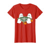 Mahjong Player Halloween Ghost Playing Mahjong Halloween Ghost Playing Mahjong Spooky Season Game Day Fall T-Shirt - Red