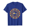 Mademark Mother Elephant and Baby Walking Through Tall Grass T-Shirt - Men - Royal Blue