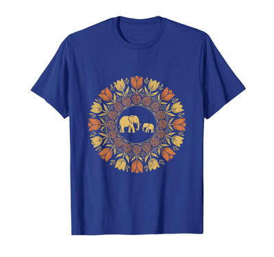 Mademark Mother Elephant and Baby Walking Through Tall Grass T-Shirt - Men