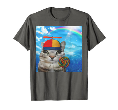 Happy Cat Dreamcore Funny Silly Kitten Brainrot Meme T-Shirt