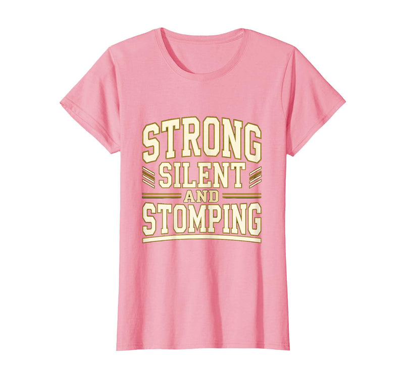 Mademark Strong Silent and Stomping Elephant Design T-Shirt - Women - Pink