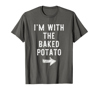 Im With The Baked Potato Halloween Costume I’m with The Baked Potato Funny Halloween Couple Costume T-Shirt