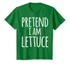 Funny Lazy Easy Halloween Quick Costume Matching Funny Easy Lazy Halloween Pretend I AM Lettuce Costume T-Shirt - Kelly Green