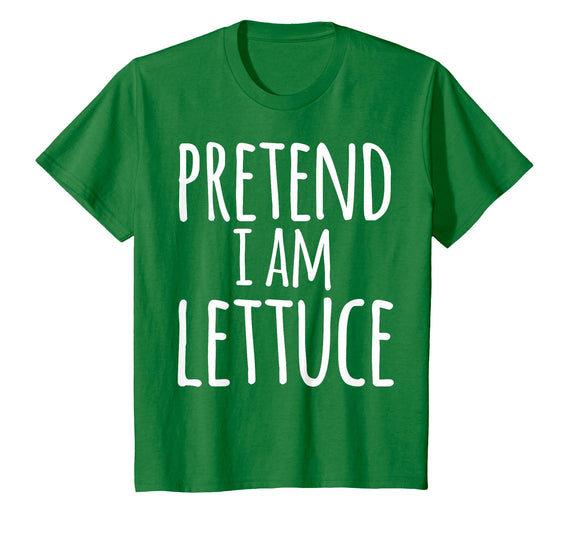 Funny Lazy Easy Halloween Quick Costume Matching Funny Easy Lazy Halloween Pretend I AM Lettuce Costume T-Shirt - Kelly Green