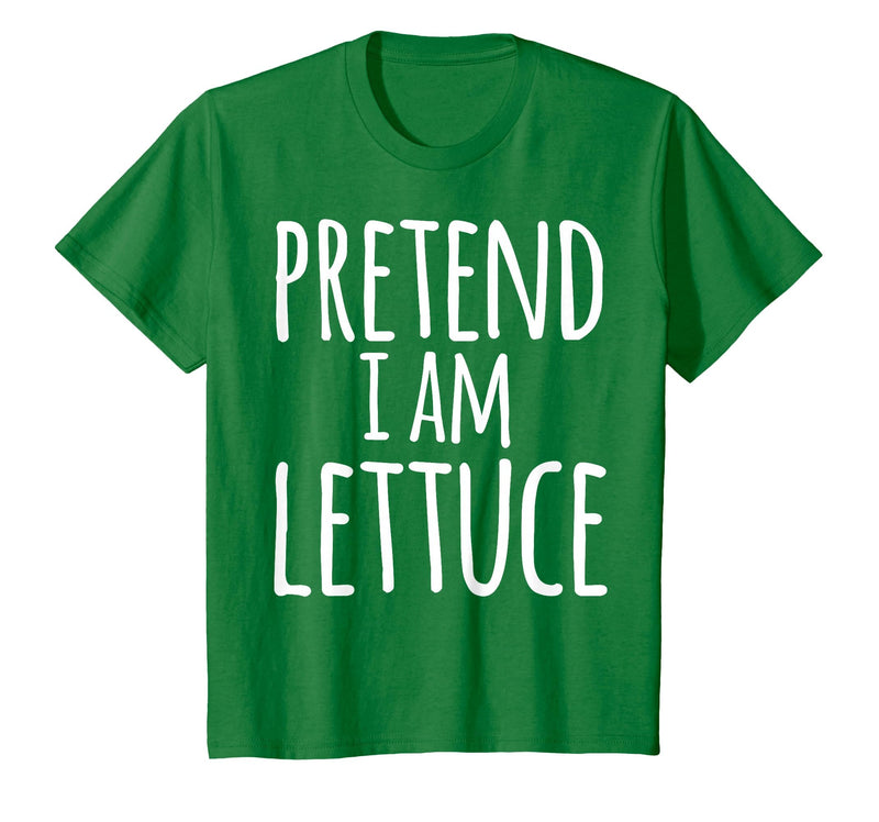 Funny Lazy Easy Halloween Quick Costume Matching Funny Easy Lazy Halloween Pretend I AM Lettuce Costume T-Shirt - Kelly Green