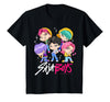 Kpop Demon Hunters Saja Boys Chibi Band Group Shot T-Shirt - Black