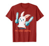 My Spirit Animal Cute Rabbit with Chainsaw T-Shirt in Cranberry Red