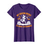 Running Broom Halloween tee My Broom Broke So Now I Go Running Witch Run Lover Halloween T-Shirt - Purple