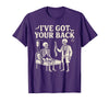 Halloween Costume For Doctor I've Got Your Back I've Got Your Back Halloween Skeleton Doctor Costume T-Shirt - Purple