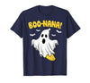 Halloween Tees for Women Men Kids Funny Banana Ghost Boo Pun Halloween Costume Men Women Kids T-Shirt - Navy Blue