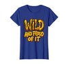 Mademark Wild and Proud of It Monkey Graphic Design T-Shirt - Women - Royal Blue