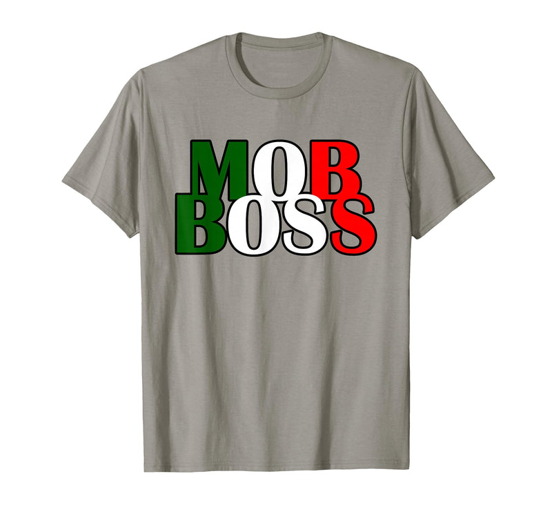 Italian Yeah B Mob Boss Italian Flag 1920s Costume Mafia Party T-Shirt - Slate Grey