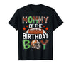 Football Birthday Boy Family Matching Mommy of The Birthday Boy Game Day Football T-Shirt - Black