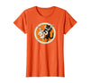 The Persnickety Owl Vintage Halloween Ephemera The Black Cat Magazine Halloween Cat Rabbit and Banjo T-Shirt - Orange