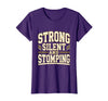 Mademark Strong Silent and Stomping Elephant Design T-Shirt - Women - Purple