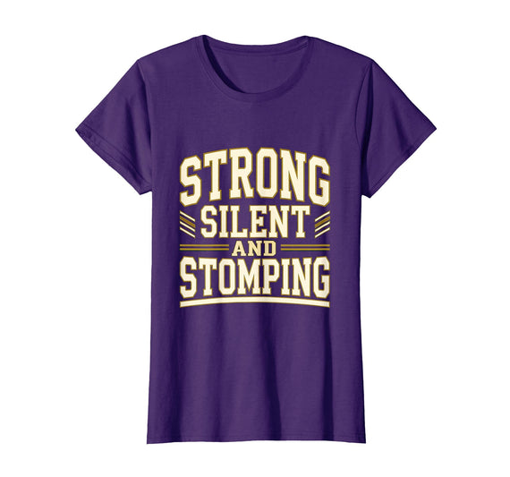 Mademark Strong Silent and Stomping Elephant Design T-Shirt - Women - Purple