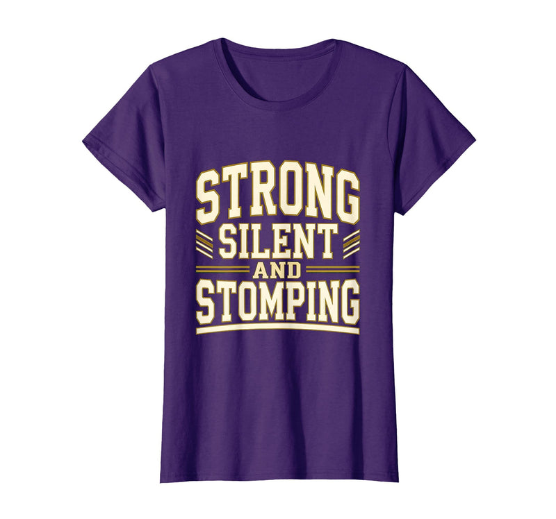 Mademark Strong Silent and Stomping Elephant Design T-Shirt - Women - Purple