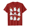 Boo Ghost Halloween Baseball Happy Halloween Baseball Lover T-Shirt - Cranberry Red