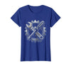 Mademark Grease Monkey Wrench and Screwdriver Crossed T-Shirt - Women - Royal Blue