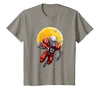American Football Skeleton Halloween Shirt Football Fan T-Shirt - Slate Grey