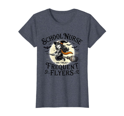 Spooky Halloween Costume School Teacher Student School Nurse Treat Frequent Flyer Witch Funny Halloween 2024 T-Shirt