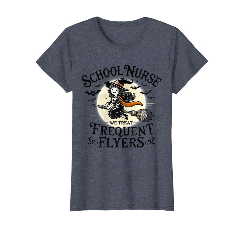 Spooky Halloween Costume School Teacher Student School Nurse Treat Frequent Flyer Witch Funny Halloween 2024 T-Shirt -