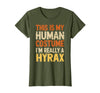 Hyrax Halloween Design This is My Human Costume I'm Really A Hyrax Halloween T-Shirt - Olive Green