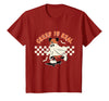 Halloween Creep it Real Vintage Ghost CKTEE2 Vintage Halloween Creep It Real Mouse Ghost Boy Fall Season T-Shirt - Cranberry