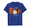 Boo Baseball Halloween Tee Funny Boo Baseball Halloween Sports Men Boys Kids Toddler T-Shirt - Royal Blue