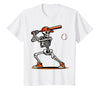 Funny Halloween Skeleton Sports Boys Costume Baseball Skeleton Spooky Boys Halloween Baseball Player T-Shirt - White
