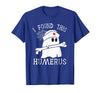 I Found This Humerus Funny Ghost Nurse Halloween T-Shirt - Royal Blue