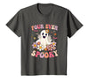4th Birthday Party Halloween Costume Four Ever Spooky Halloween 4Th Birthday Party Decorations T-Shirt - Asphalt Grey
