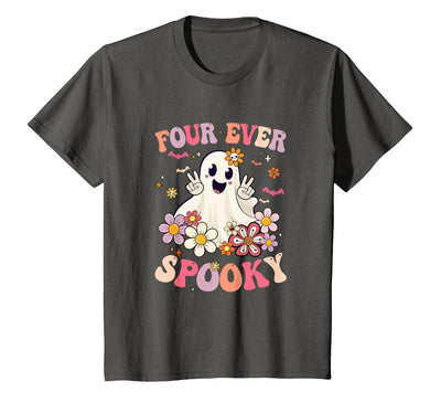 4th Birthday Party Halloween Costume Four Ever Spooky Halloween 4Th Birthday Party Decorations T-Shirt