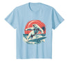 Sea Ocean Animal Art Polar Bear Ocean Sea Animal Surfing Ocean Sea Polar Bear T-Shirt - Baby Blue