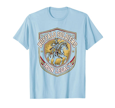 Cow Mademark Buffalo Soldiers Iron Legacy Military T-Shirt