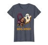 Mademark Boo-Who? Funny Yorkie Skeleton Halloween Dog Lover T-Shirt - Heather Blue