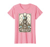 Marching Band Mom Tarot Card Skeleton Halloween Marching Band Mom Tarot Card Skeleton Mom Musical Instrument T-Shirt - Pink
