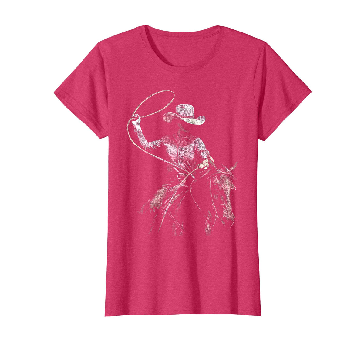 Cowgirl Western Rodeo Rodeo Cowgirl Western Horse T-Shirt - Red Heather